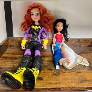 DC Super Hero Girls / 2 Doll Lot / 2017 Batgirl & 2015 Wonder Woman